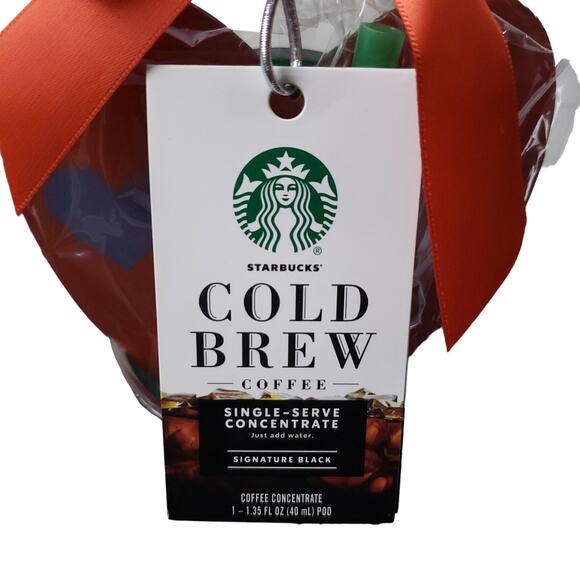 Starbucks 2021 16oz Tumbler w/ Single Serve Cold Brew Pod Signature Black NEW - Picture 2 of 6